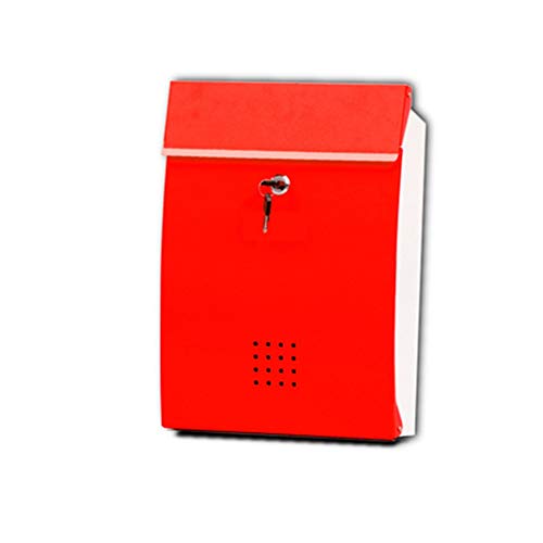 Wall Mounted Lockable Post Box Mail Boxes Mailbox House Outdoor Letter Box Rust Weather Proof Vertical Wall Mount Locking Outside Modern Simple Mailboxes Home Office Security Outdoor