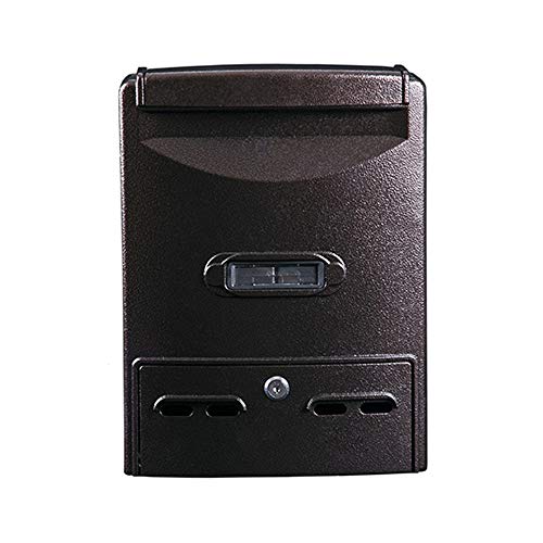 Wall Mounted Lockable Post Box Mail Boxes Modern Simple Mailbox Outdoor Letter Box Rust Weather Proof Vertical Wall Mount Locking Outside Mailboxes Home Office Security Outdoor Black