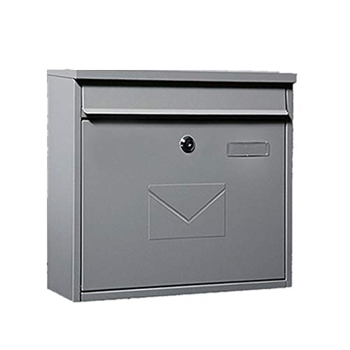 Wall Mounted Lockable Post Box Mail Boxes Modern Simple Mailbox Outdoor Letter Box Rust Weather Proof Vertical Wall Mount Locking Outside Mailboxes Home Office Security Outdoor Red