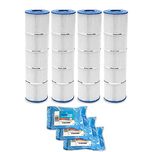 Pleatco Cartridge Filter PJAN145-PAK4 Jandy CL 580 4 Pack w 3x Filter Washes