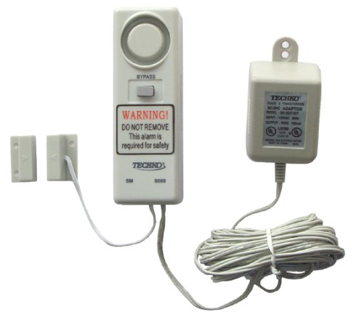 Techko S088 IndoorOutdoor Pool Alarm Magnetic Sensor Powered by AC Adapter