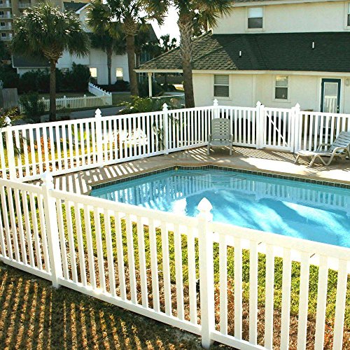 Captiva 4 ft H x 8 ft W White Vinyl Pool Fence Panel