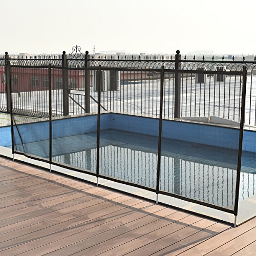 HAPPYGRILL 4X12 Swimming Pool Fence Barrier Child Kids Pool Safety Mesh Fence