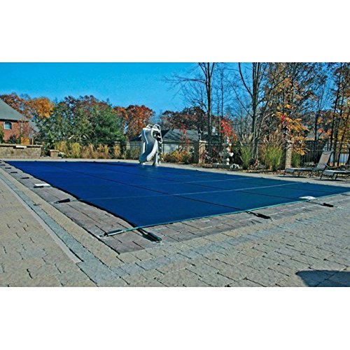 18x36 Blue Mesh Rectangle Inground Safety Pool Cover - 12 Year Warranty - 18 Ft X 36 Ft In Ground Winter Cover