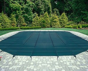 Arctic Armor Mesh Rectangular Safety Cover For 18ft X 36ft In-ground Pools With 4ft X 8ft Center Step Sections