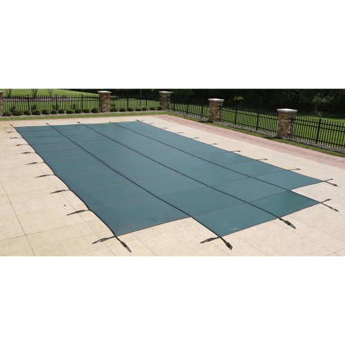 Blue Wave 18-ft X 36-ft Rectangular In Ground Pool Safety Cover W 4-ft X 8-ft Center Step - Green