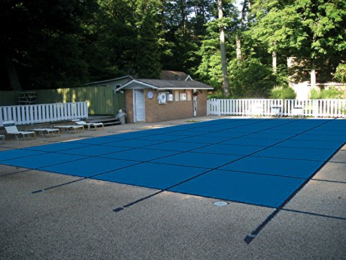 Water Warden Scsb2042 Safety Pool Cover For 20 By 42-feet In-ground Pool Blue Solid With Center Drain Panel