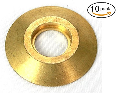 Wood Grip Brass Anchor Collar For Pool Safety Covers - 10 Pack