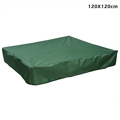Liveday Dustproof Protection Sandbox Cover with Drawstring Durable Oxford Cloth UV Protection Waterproof Sandpit Pool Cover Green