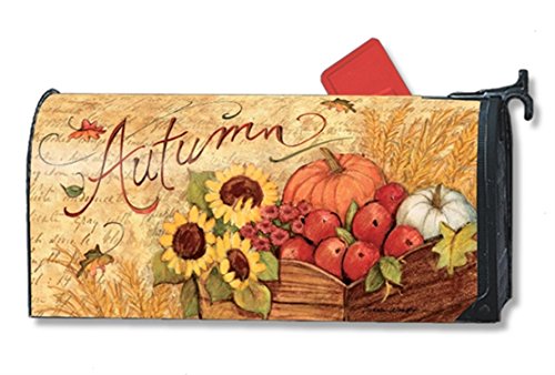 Mailwraps Autumn Cart Mailbox Cover #01223