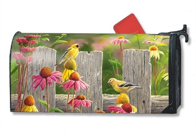 Mailwraps Goldfinches And Coneflowers Mailbox Cover 01273