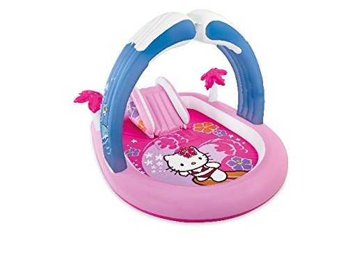 Intex Hello Kitty Play Center Inflatable Kiddie Spray Wading Pool Slide