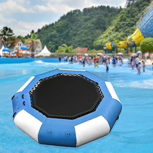 TFCFL Inflatable Water Trampoline Bouncer 17Ft Jump Float Swimming Pool Beach Ring Platform Jump Floated 400kg 880lb