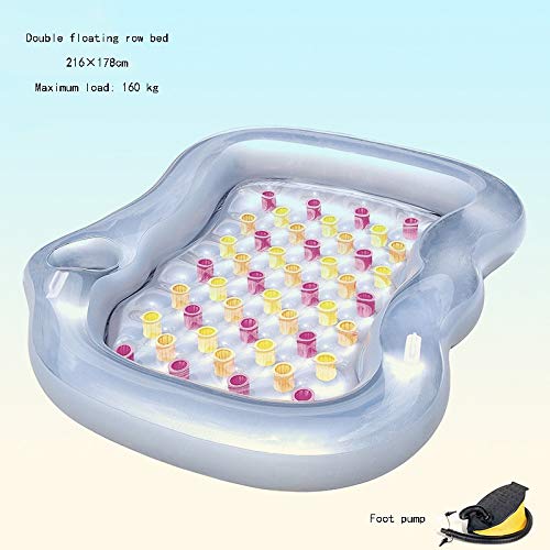 YYQUAN Water Lounge Chair Inflatable Lounge Chair Floating Row Beach Lounge Chair Floating Row Floating Bed Inflatable Mount Lifebuoy Color  C