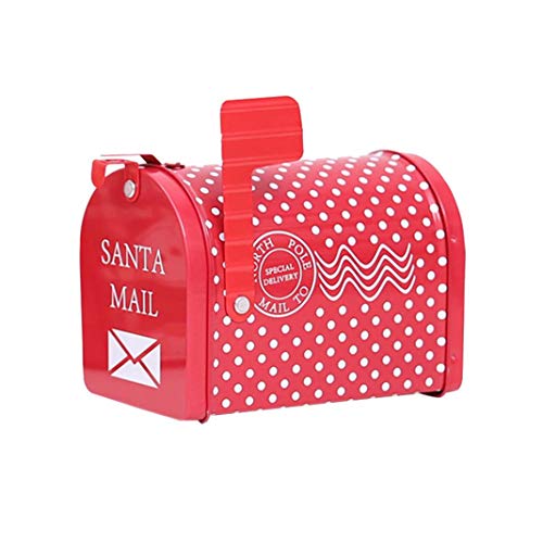 Christmas DecorationChristmas Metal Mailbox Gift Bag Kids Candy Box Holiday Party Home Decoration