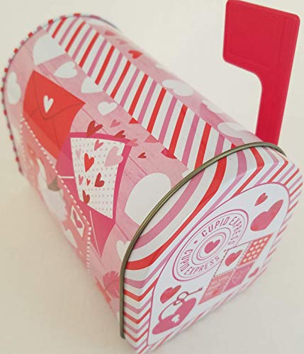 Greenbrier Valentine Gift Boxes Mailboxes Hinged Door with Flags Metal Mailbox 2PK Select Theme Cupid Express