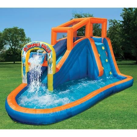 150-lb Wt Capacity Heavy-duty Dura-tech Banzai Plummet Falls Adventure Inflatable Water Slide Blower Motor With