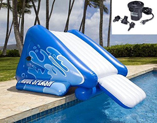 New Shop Intex Kool Splash Inflatable Swimming Pool Water Slide  Quick Fill Air Pump