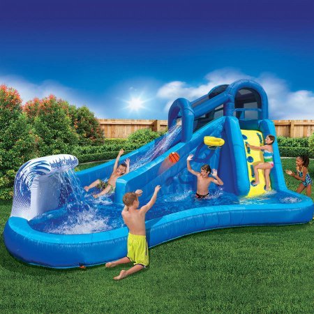 Best Outdoor Inflatable Waterslide For Kids  Banzai Surf n Splash Water Park