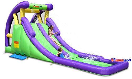Double Water Slide Inflatable Pool Park Kids Backyard Bounce House Outdoor Bouncer Fun Play Jumper Commercial Waterslide
