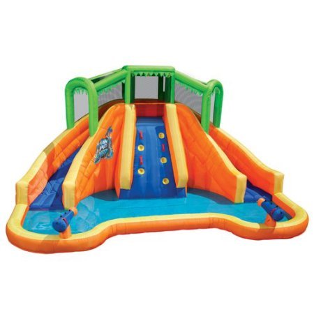 Swimming Poolsamp Waterslides For Kids Banzai Twin Falls Lagoon 168&quotl X 1110&quotw X 84&quoth Inflatable Water Slide