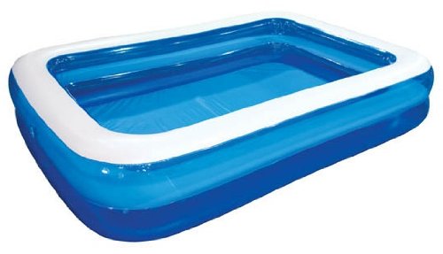 Giant Inflatable Kiddie Pool - Family and Kids Inflatable Rectangular Pool - 10 Feet Long 120 X 72 X 20
