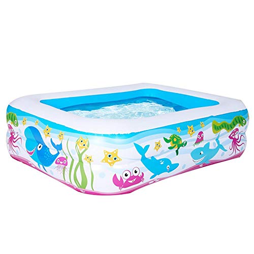 Jeffergarden Inflatable Swimming Pool Thicken Large Size Portable Foldable Rectangular PVC Outdoor Tool for Children Kids