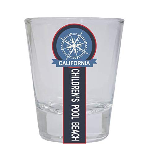 Childrens Pool Beach California Nautical Souvenir Round Shot Glass