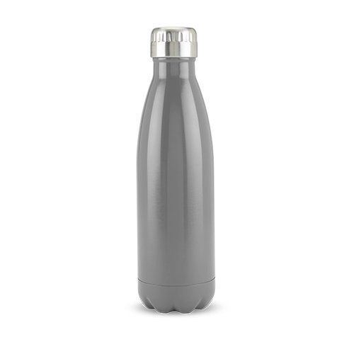 True Decor Sports Water Bottle Grey Double Walled Stainless Steel Insulated Water Bottle