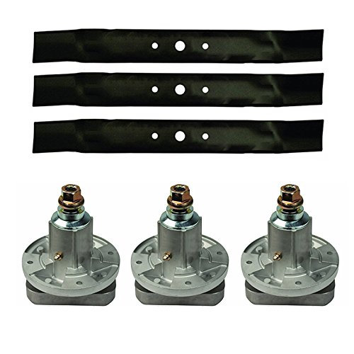 Lawn Mower Deck Blade Spindle Set Kit 48 Cut Deck John Deere L120 L130 Mowers GX20250 GY20050