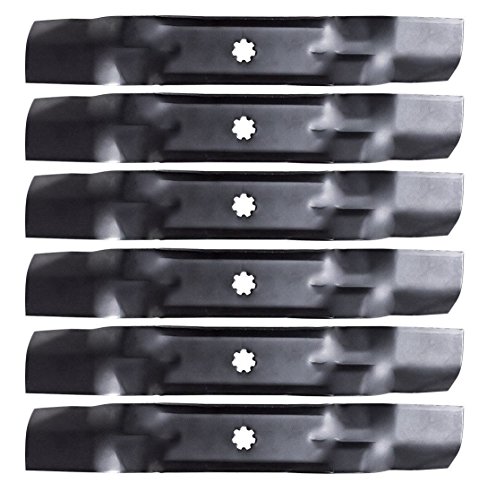 6PK Lawn Mower Blades for 48 John Deere D140 D150 D160 LA130 LA140 LA145 LA155 LA165 X 140 X165 Z245 Z255 145 155C AM137757 AM141035 GX21784 GY20852