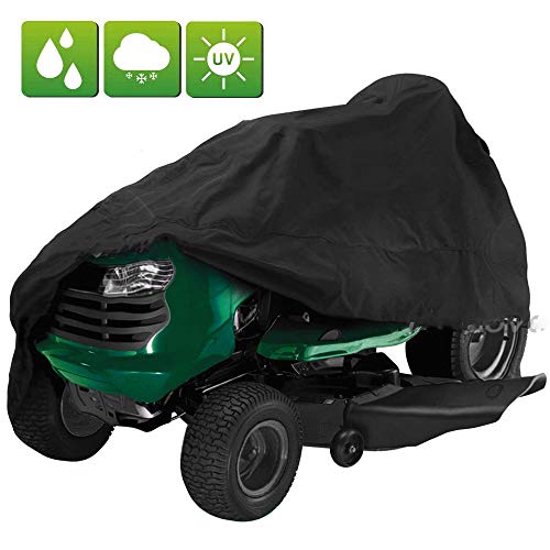 FLYMEI Lawn Mower Cover 54 Inch Riding Lawnmower Cover for John Deere Waterproof UV Resistant Cover for Ride-On Garden Tractor