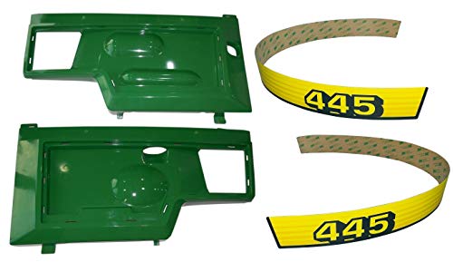 New LH RH Side Panels Decal Set Replaces AM128982 AM128983 M130322 M130323 Fits John Deere 445 Sn Above 070001