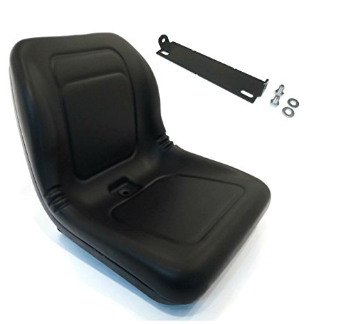 The ROP Shop New Black HIGH Back SEAT wPivot Rod Bracket for John Deere 445 455 SST16 SST18