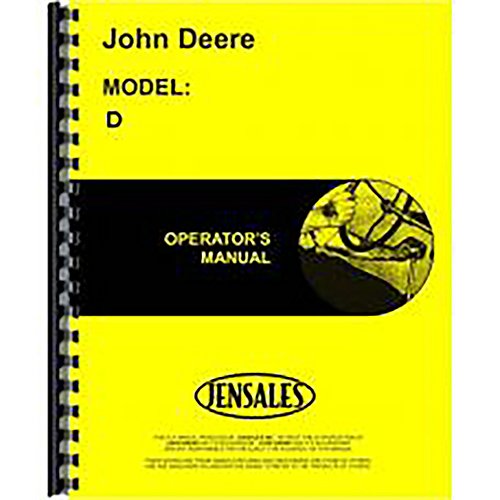 New for John Deere D Tractor Operators Manual