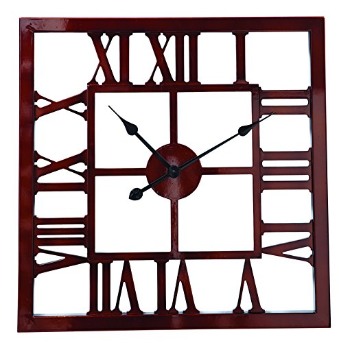 Split P Square Wall Clock Bronze