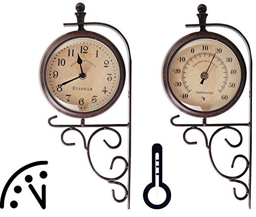 Esschert Design Plastic Double Sided Outdoor Clock