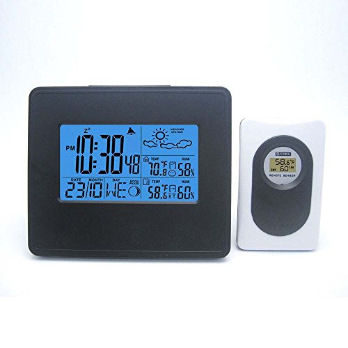 Londa 8730e3 Weather Station With Indoor Outdoor Thermometer Hygrometer, Remote Sensor And Atomic Clock