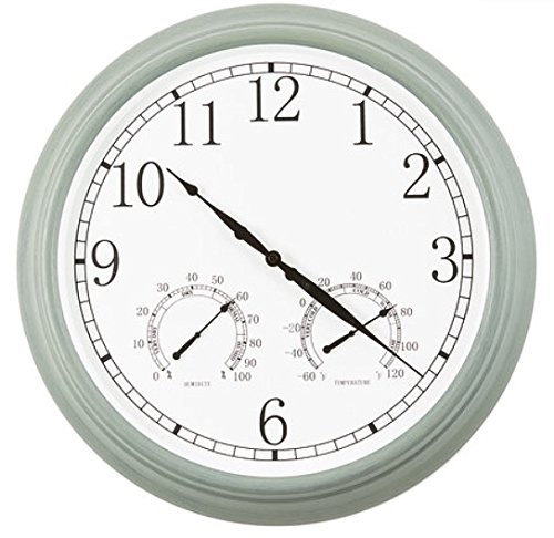 3-in-1 Outdoor Clock with Thermometer Hygrometer by Ultimate Innovations
