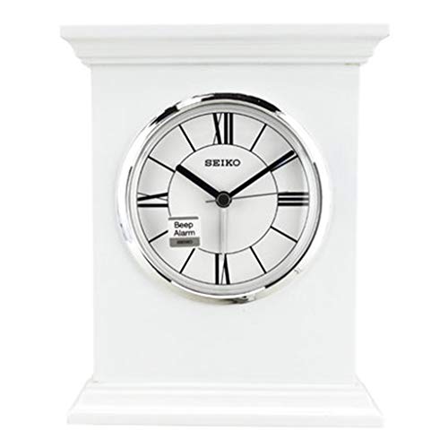 DQMSB European Retro Elegant Wooden Small Table Clock Sitting Clock Simple Bedroom Clock Color  B