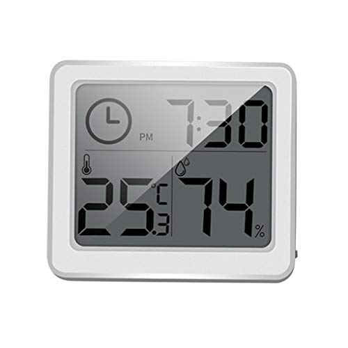 Digital LCD Thermometer Hygrometer Humidity Meter Indoor Temperature Display Gauge °C  °F Table Clocks Battery Powered Tools for Humidors Greenhouse Garden Cellar Fridge Closet 1pcs