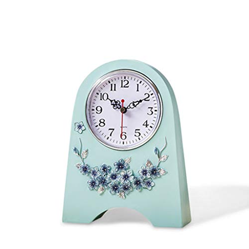 DQMSB European Cute Minimalist Sitting Clock Silent Desktop Small Clock Creative Bedroom Bedside Decorative Clock