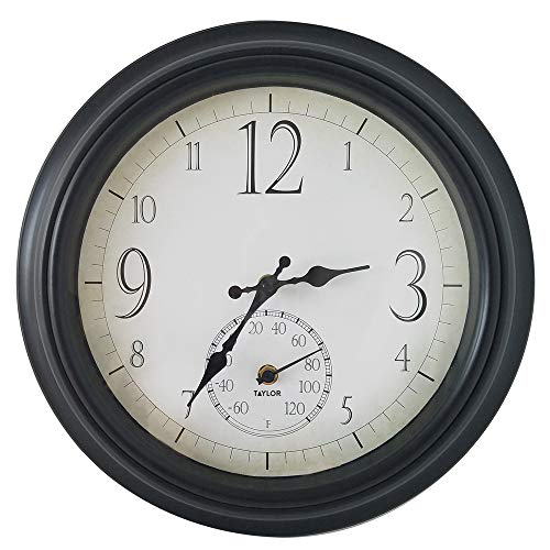 Taylor 6740 14 Decorative Clock wThermometer