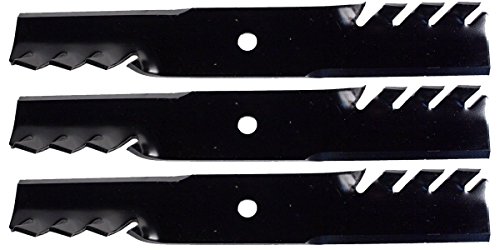 3 Pack - Usa Mower Blades 16-12&quot X 2-12&quot X 0204 58&quot Center Hole Commercial Tooth Mulching Hi-lift Fits Scag