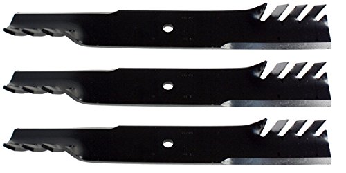 3 Pack - Usa Mower Blades Commercial Tooth Mulching Hi-lift Fits Dixie Chopper 30227-60v Exmark Toro Ariens