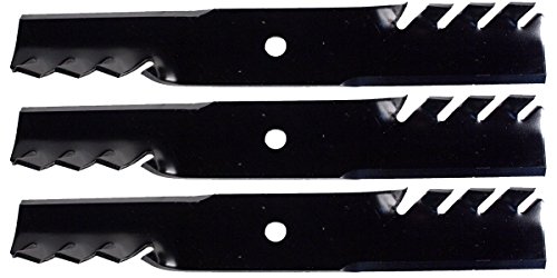 3 Pack - Usa Mower Blades Commercial Tooth Mulching Hi-lift Fits Scag A48110 Toro Bunton Great Dane Snapper