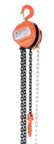 Vestil HCH-2-20 Hand Chain Hoist Hook Mount 1 Ton Capacity 20 Standard Lift 12 Headroom