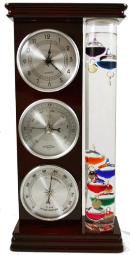 Ambient Weather Ws-yg709 Galileo Thermometer Barometer Hygrometer And Quartz Clock Weather Station silver