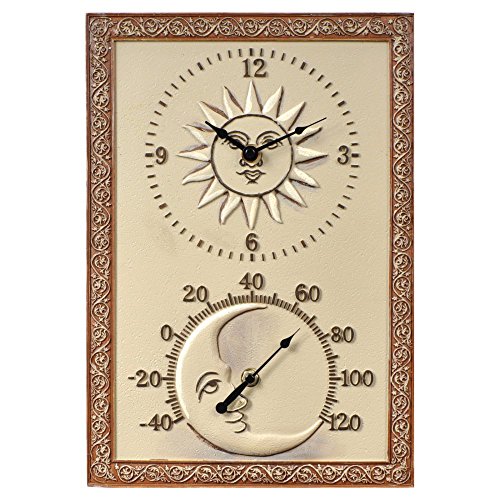 Sunamp Moon 10 In Wide Thermometer Wall Clock