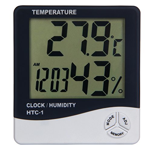 Toch Digital Lcd Display Temperature Thermometer Humidity Hygrometer Meter With Clock Calendar Alarm